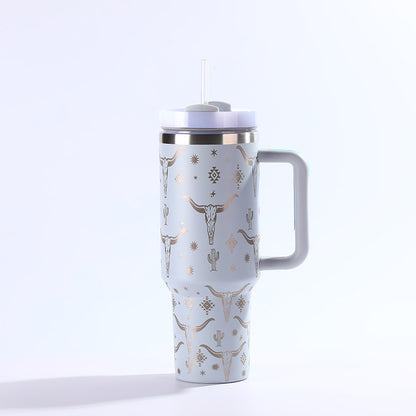 Stainless Steel With Straw Tumbler - Mug - Cup