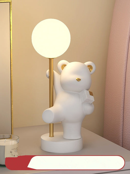 Nordic Style Creative Bear Bedside Lamp - A Cute Addition to Your Bedroom