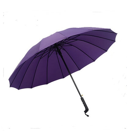 16 bone umbrella advertising umbrella windproof long handle double outdoor automatic umbrella male and female students