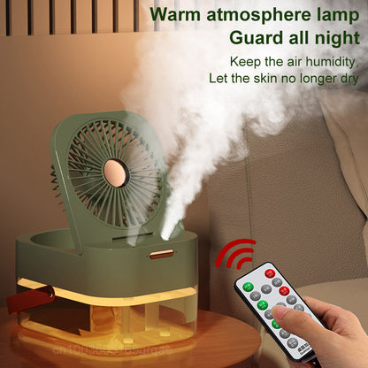 Humidifier Spray Fan: Portable Air Cooler and Night Light