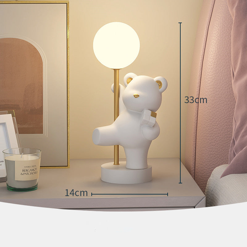 Nordic Style Creative Bear Bedside Lamp - A Cute Addition to Your Bedroom