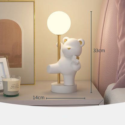 Nordic Style Creative Bear Bedside Lamp - A Cute Addition to Your Bedroom