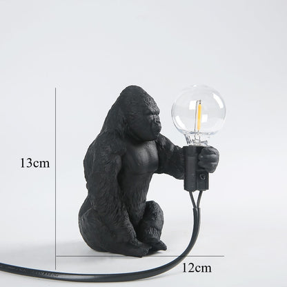 Candeeiro de mesa Gorilla para decoração interior pequeno candeeiro noturno