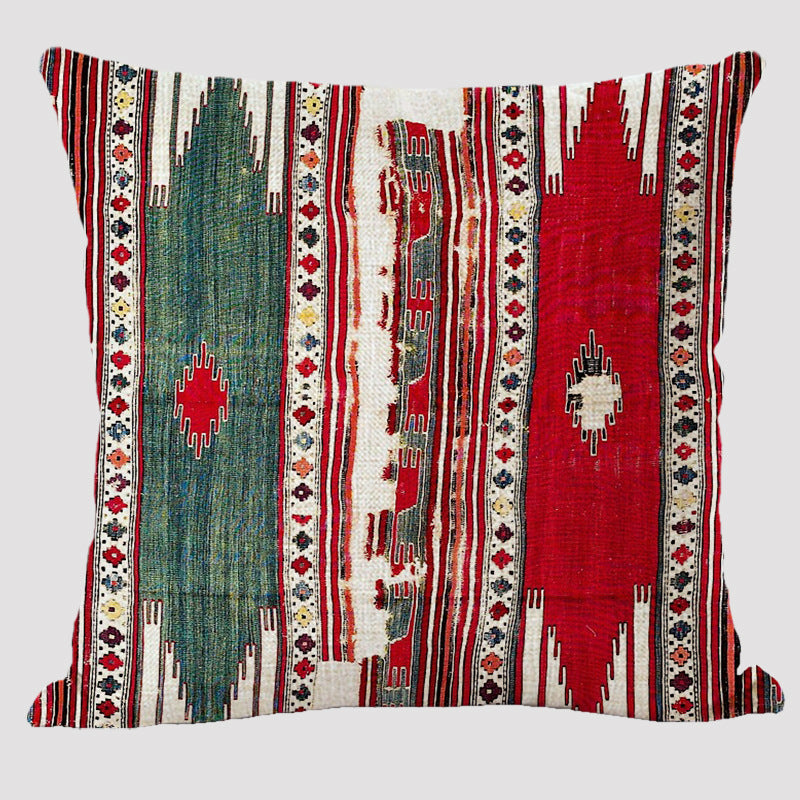 Bohemian Linen Pillow Ethnic Style