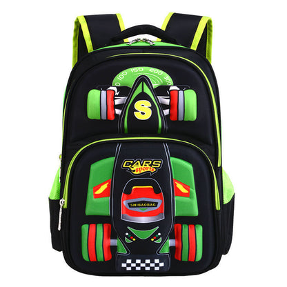 Three-Dimensional Car Boys Primary School Trolley Bag