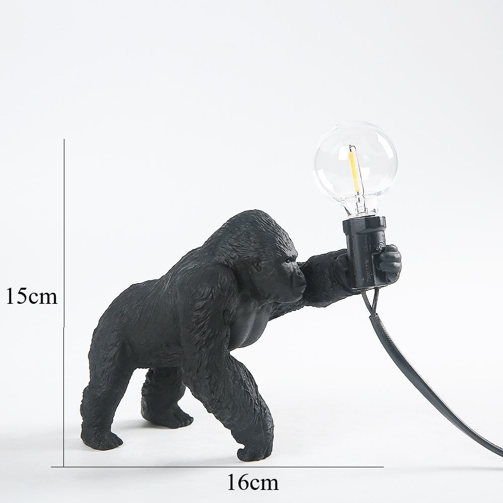 Candeeiro de mesa Gorilla para decoração interior pequeno candeeiro noturno