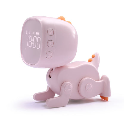 Orologio elettronico USB con sveglia mutabile a forma di piccolo dinosauro