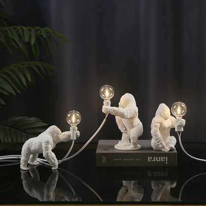 Candeeiro de mesa Gorilla para decoração interior pequeno candeeiro noturno