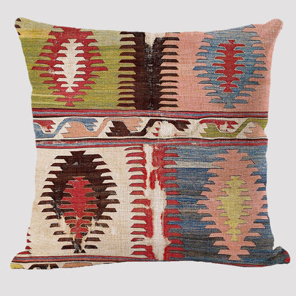 Bohemian Linen Pillow Ethnic Style