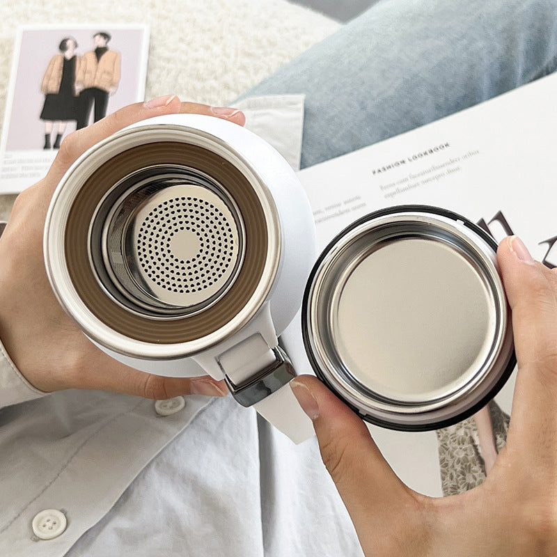 Vaso de vacío portátil para separación de té con colador