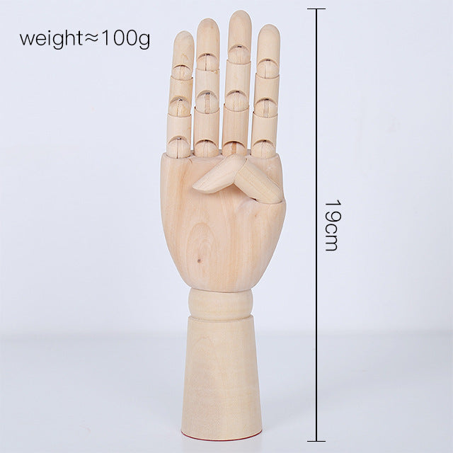 Grocery Home Decor Ornaments Lotus Wood Movable Wooden Knuckle Hand Model