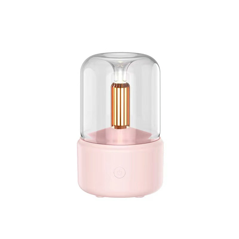 Candlelight Aroma Diffuser - Portable USB Humidifier with LED Night Light