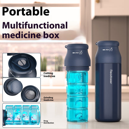 Round Portable Multifunctional Pill Organizer