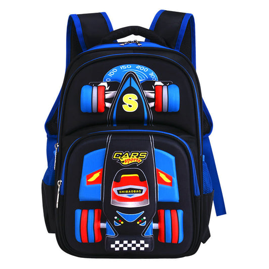 Three-Dimensional Car Boys Primary School Trolley Bag