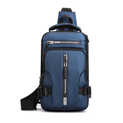 Men’s Multifunctional Crossbody Bag – Waterproof Nylon Chest & Shoulder Backpack