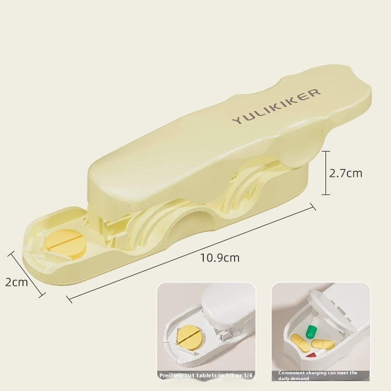 Cortador de pastillas y caja de almacenamiento de medicamentos