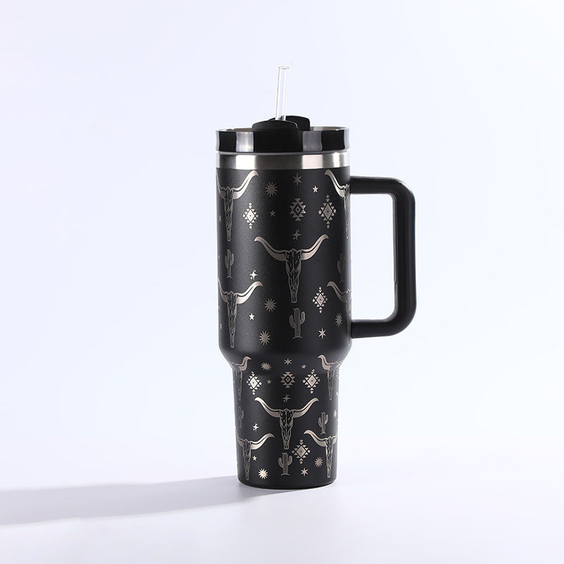 Stainless Steel With Straw Tumbler - Mug - Cup