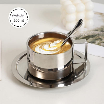 Fashion Simple Stainless Steel Coffee Cup Set