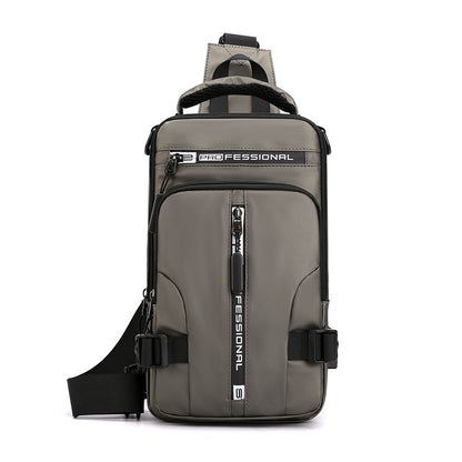 Men’s Multifunctional Crossbody Bag – Waterproof Nylon Chest & Shoulder Backpack