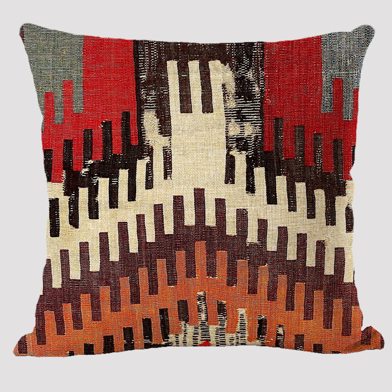 Bohemian Linen Pillow Ethnic Style