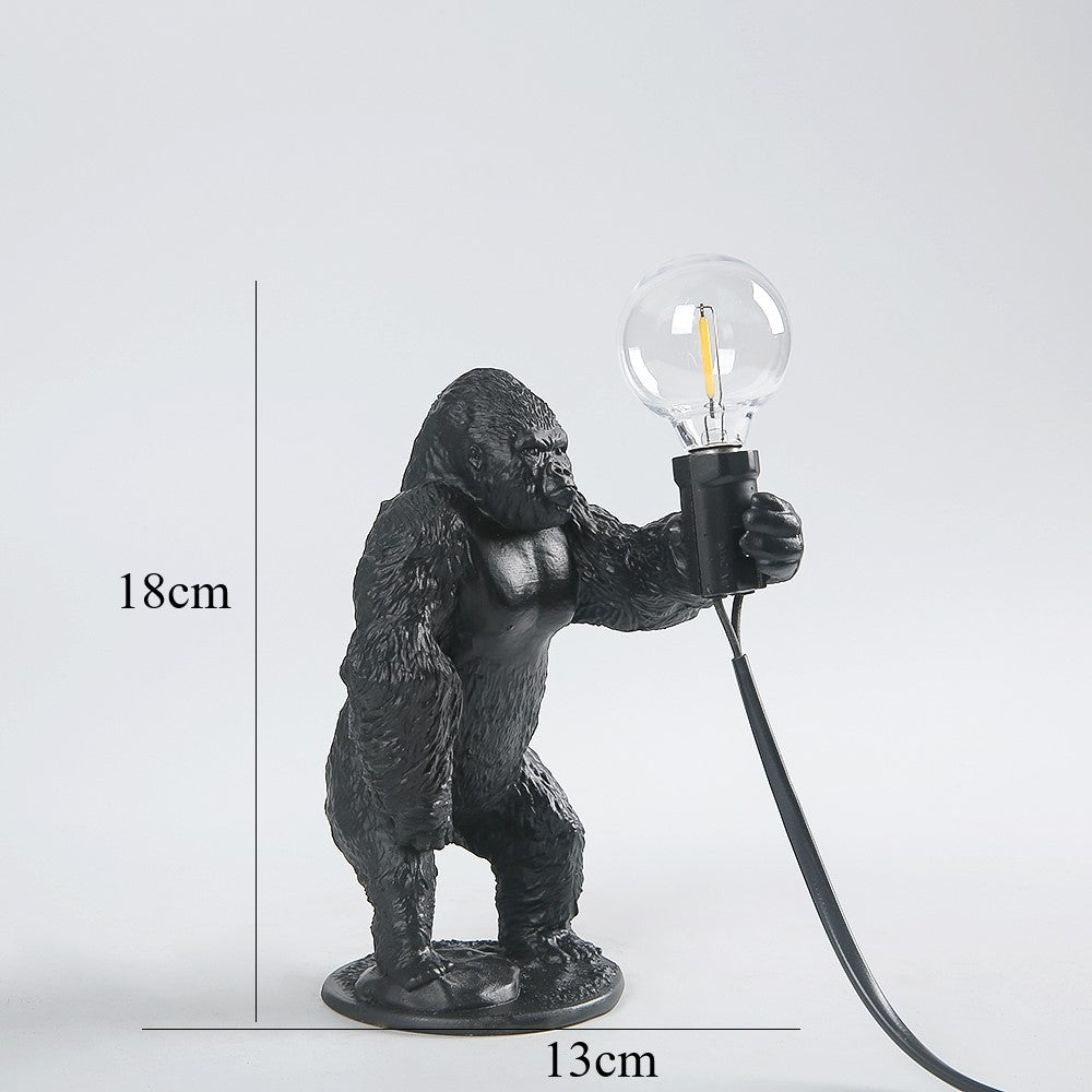 Candeeiro de mesa Gorilla para decoração interior pequeno candeeiro noturno