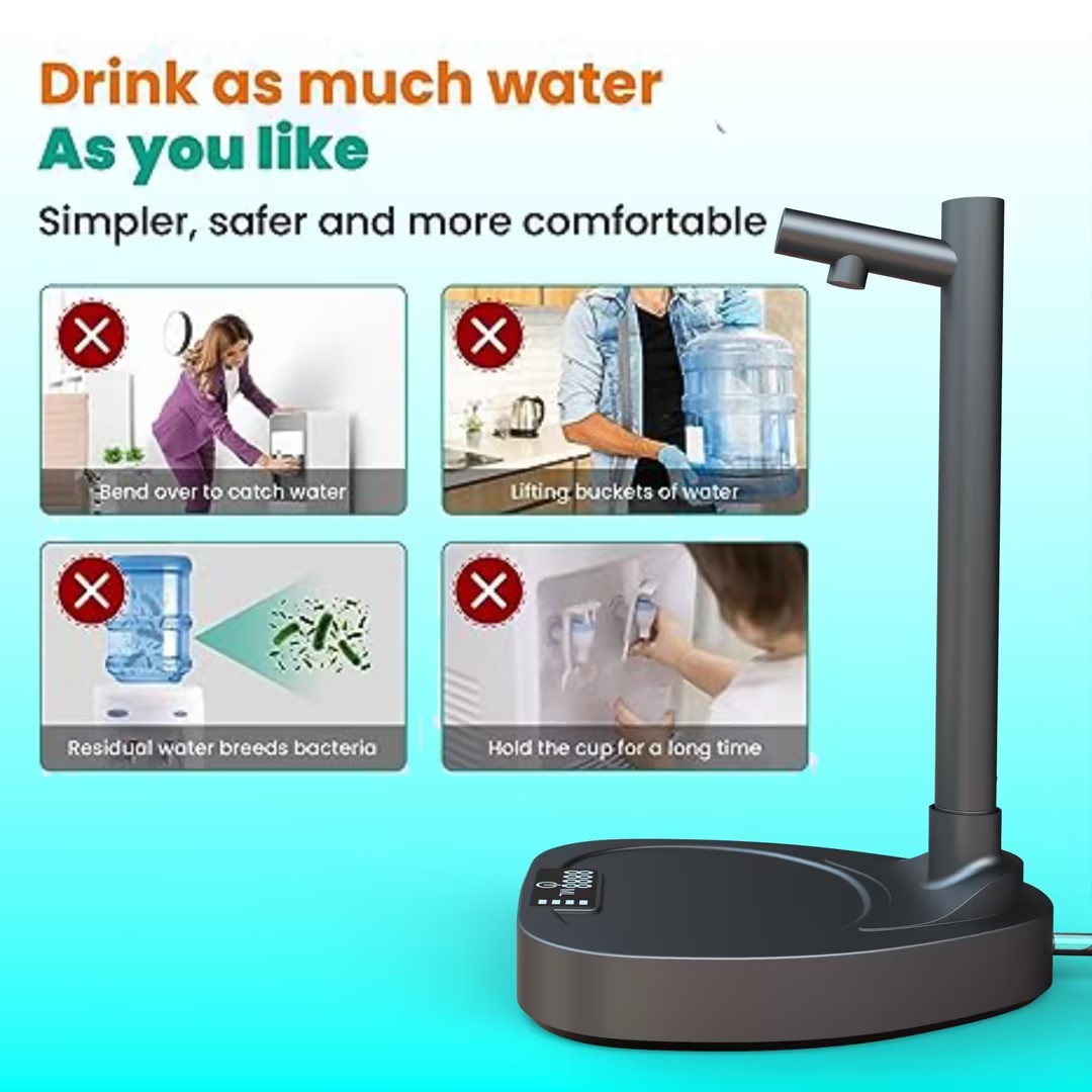 Distributeur d'eau Tupe à Extension ajoutée, bouteille d'eau automatique, distributeur d'eau Rechargeable de bureau avec support