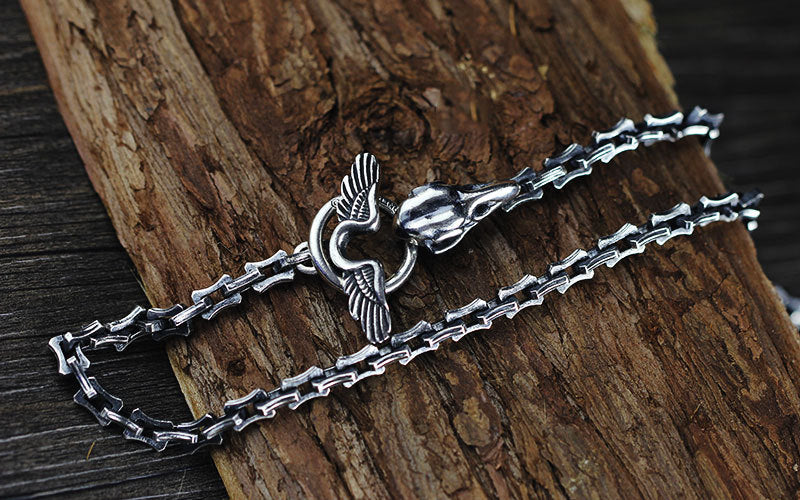 Handmade S925 Silver Men's Necklace with Cross Pendant | 26-Inch Thai Silver Jewelry