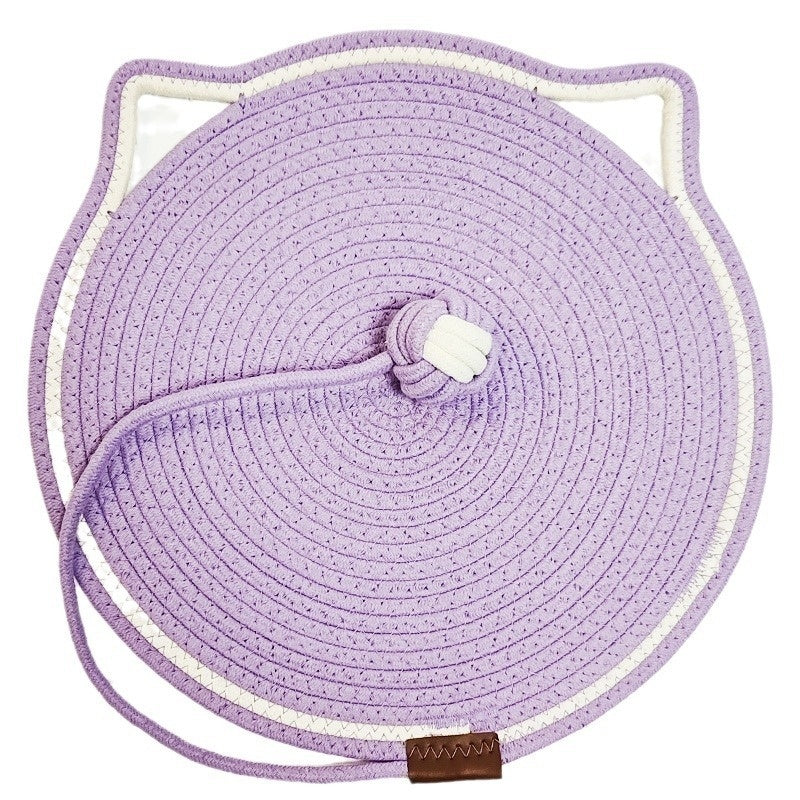 Woven Cotton Cord Cat Scratching Pad Self-hi Ball Integrated