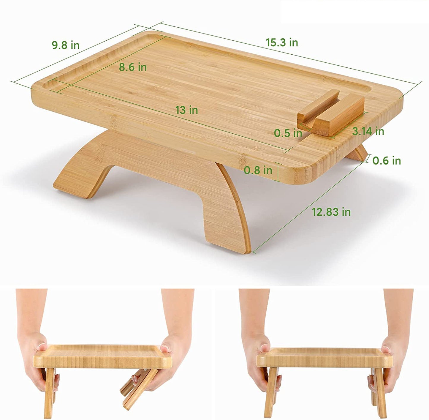 Bambus-Sofa-Tablett, Heimdekoration, tragbar, zusammenklappbar