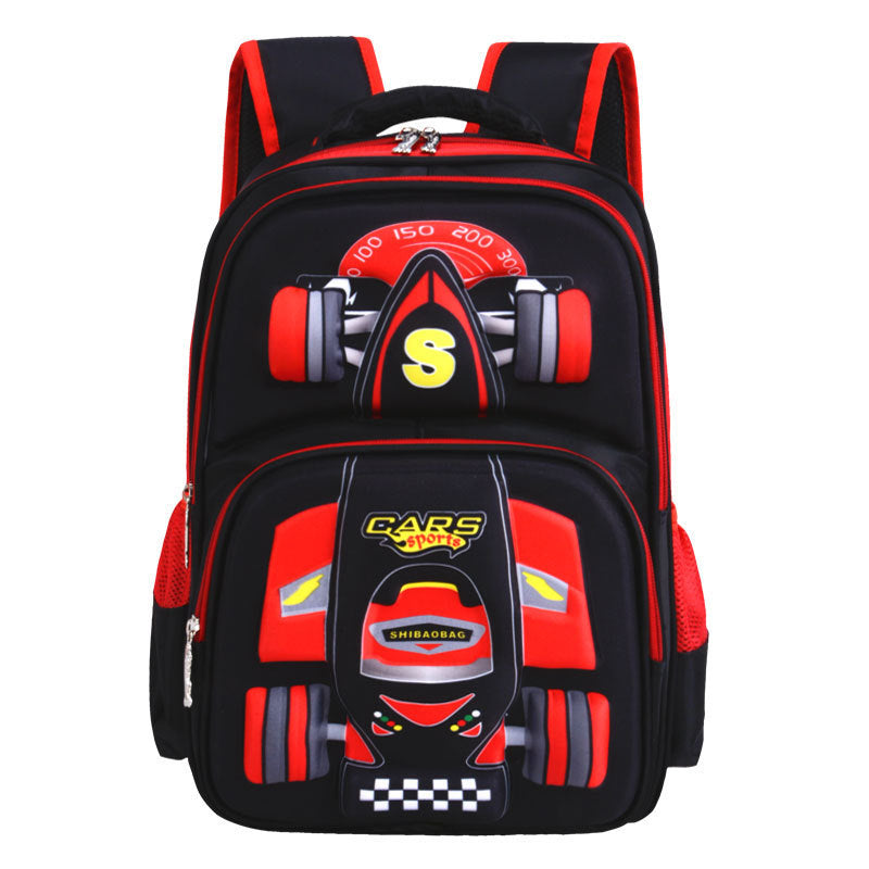 Three-Dimensional Car Boys Primary School Trolley Bag