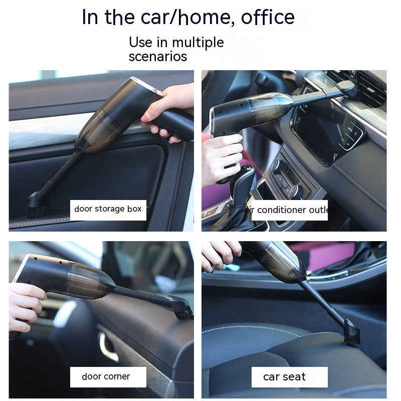 High-Power Car and Home Vacuum Cleaner - Versatile & Rechargeable