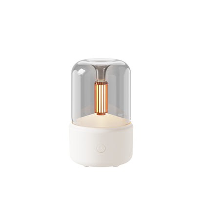 Difusor de aroma à luz de velas - umidificador USB portátil com luz noturna LED