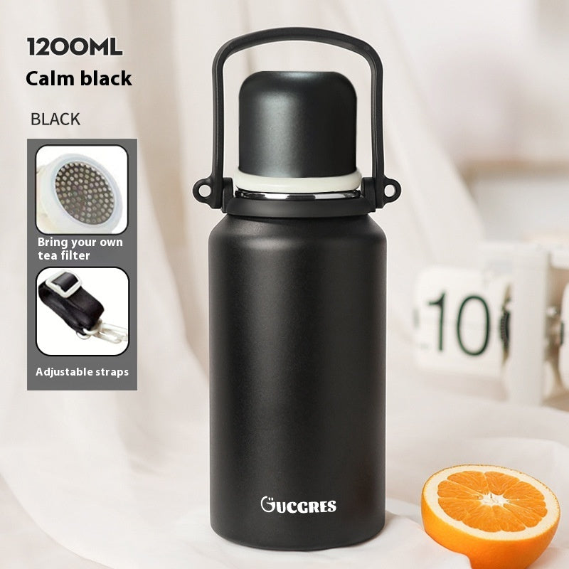 Portable Outdoor Office Double-layer Vacuum Insulation Stainless Steel Thermos