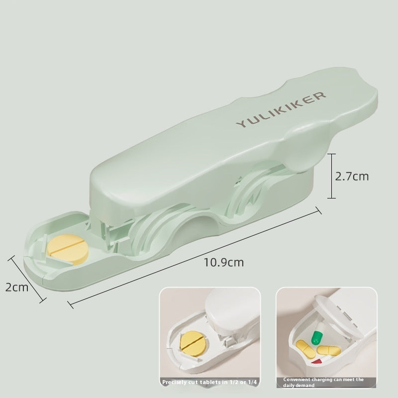 Cortador de pastillas y caja de almacenamiento de medicamentos