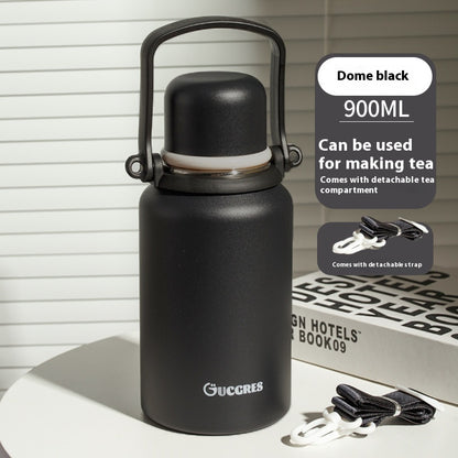 Thermos portatif d'acier inoxydable d'isolation sous vide de double couche de bureau extérieur